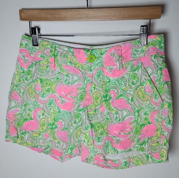 Lilly Pulitzer Flamingo Callahan Shorts | Lilly Pulitzer | Size 0 - Picture 1 of 9